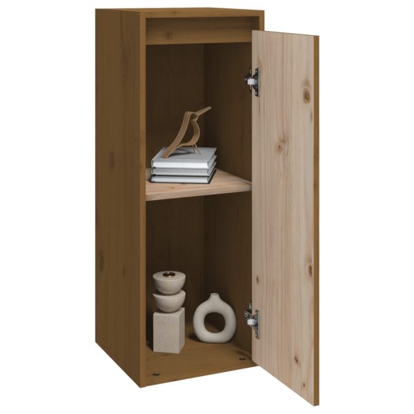 Pensili 2 Pz Marrone Ambra 30x30x80cm In Legno Massello Di Pino - Image 3