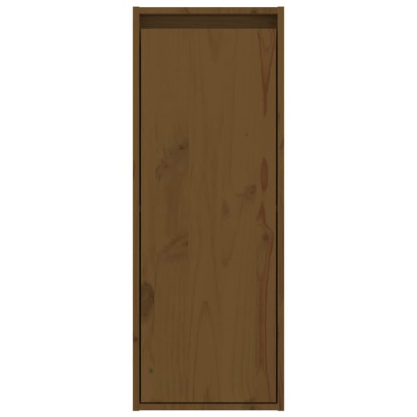 Pensili 2 Pz Marrone Ambra 30x30x80cm In Legno Massello Di Pino - Image 6