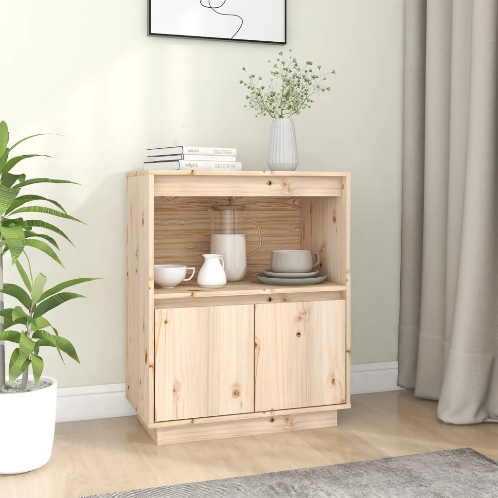 Credenza 60x34x75 Cm In Legno Massello Di Pino