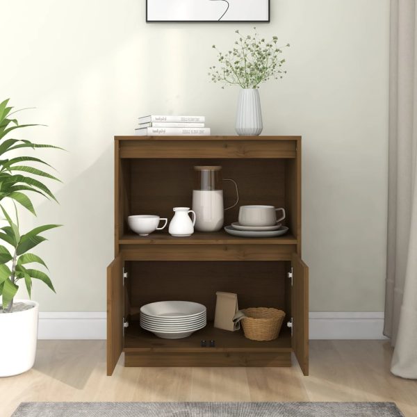 Credenza Marrone Ambra 60x34x75 Cm In Legno Massello Di Pino - Image 3