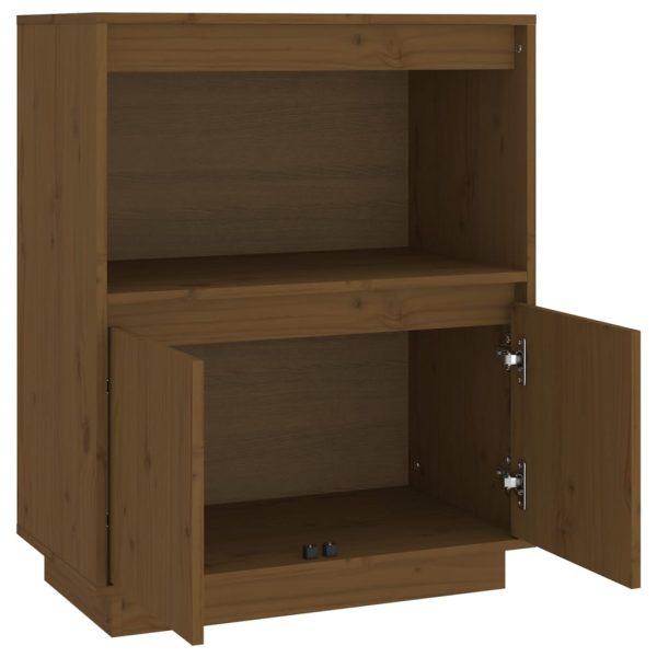 Credenza Marrone Ambra 60x34x75 Cm In Legno Massello Di Pino - Image 5