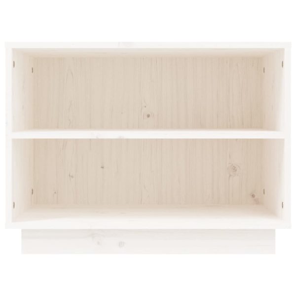 Scarpiera Bianca 60x34x45 Cm In Legno Massello Di Pino - Image 5