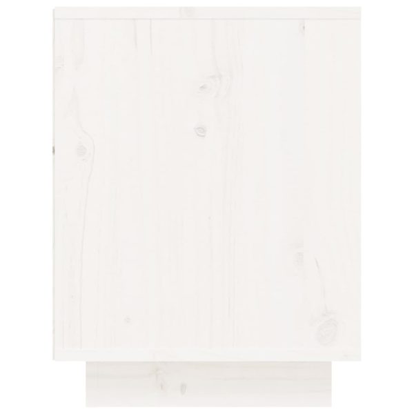 Scarpiera Bianca 60x34x45 Cm In Legno Massello Di Pino - Image 6