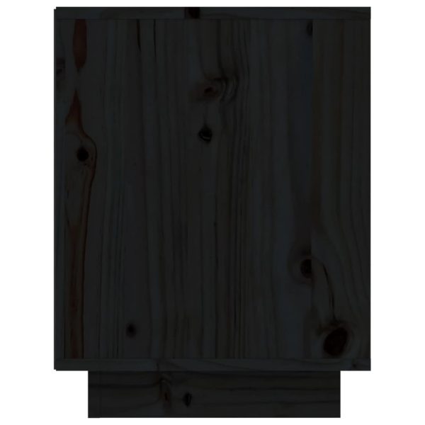 Scarpiera Nera 60x34x45 Cm In Legno Massello Di Pino - Image 6