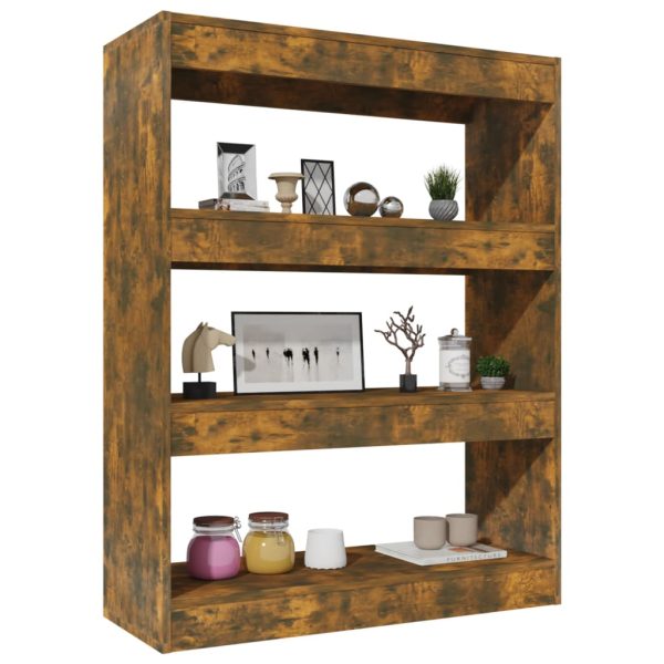 Libreria/divisorio Rovere Fumo 80x30x103 Cm Legno Multistrato - Image 5