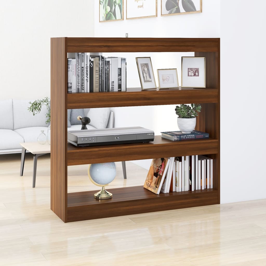 Libreria/divisorio Rovere Marrone 100x30x103 cm