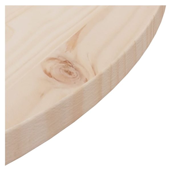 Piano Tavolo Ø70x2,5 Cm In Legno Massello Di Pino - Image 4