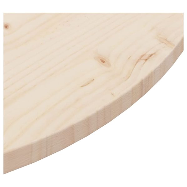 Piano Tavolo Ø90x2,5 Cm In Legno Massello Di Pino - Image 4