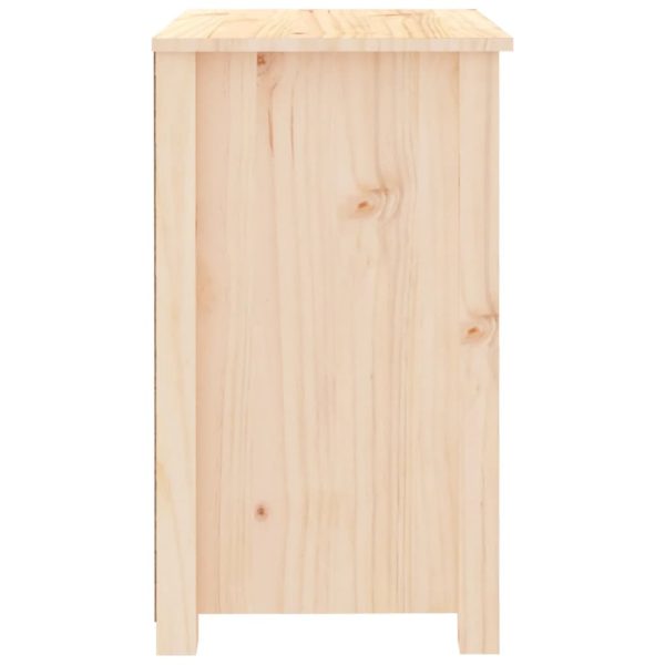 Comodino 50x35x61,5 Cm In Legno Massello Di Pino - Image 4