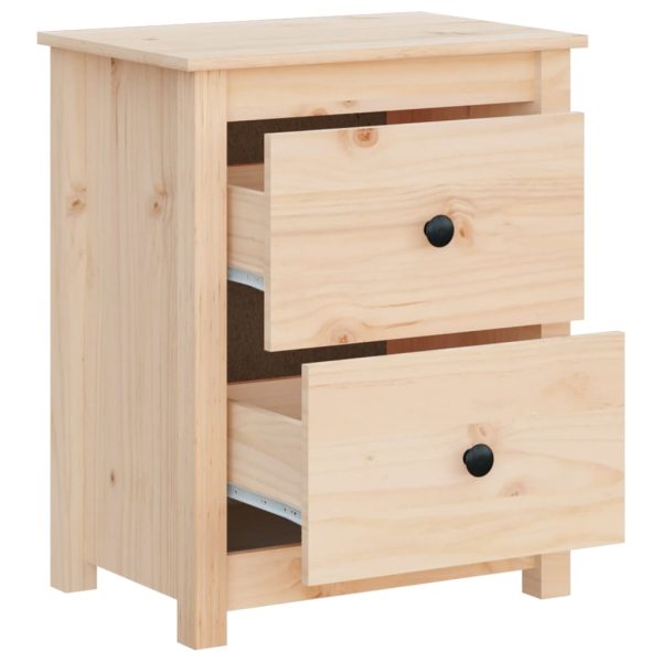 Comodino 50x35x61,5 Cm In Legno Massello Di Pino - Image 5