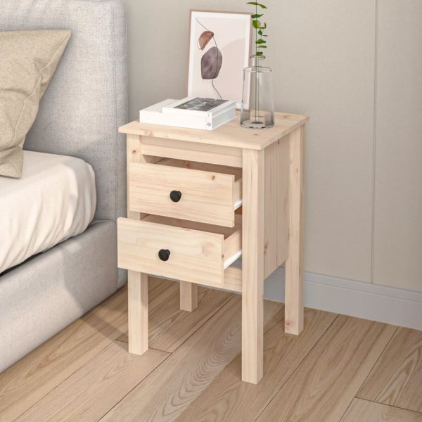 Comodini 2 Pz 40x35x61,5 Cm In Legno Massello Di Pino - Image 3