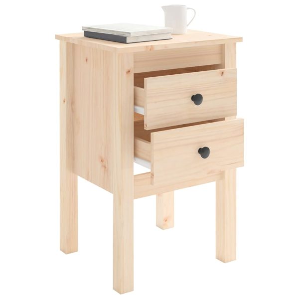 Comodini 2 Pz 40x35x61,5 Cm In Legno Massello Di Pino - Image 4