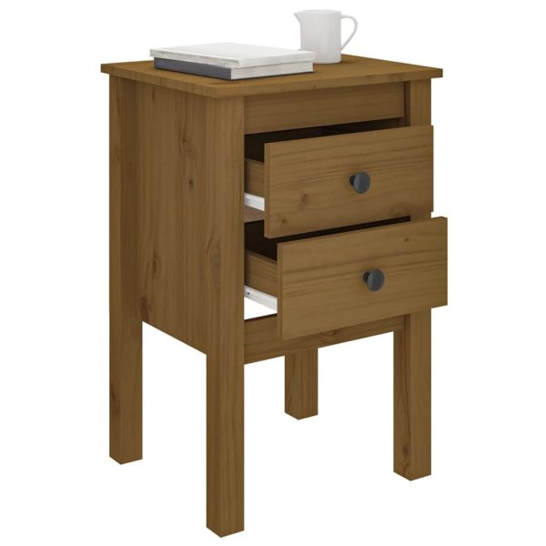 Comodini 2 Pz Ambra 40x35x61,5 Cm In Legno Massello Di Pino - Image 4