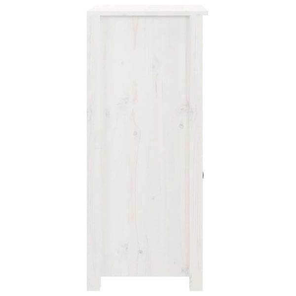 Credenze 2 Pz Bianche 40x35x80 Cm In Legno Massello Di Pino - Image 6
