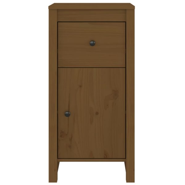 Credenza Marrone Ambrato 40x35x80 Cm In Legno Massello Di Pino - Image 5