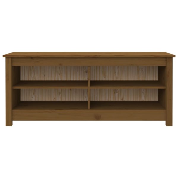 Scarpiera Ambrata 110x38x45,5 Cm In Legno Massello Di Pino - Image 3