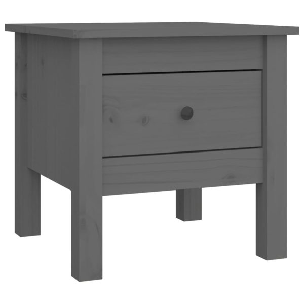 Tavolini 2 Pz Grigi 40x40x39 Cm Legno Massello Di Pino - Image 3