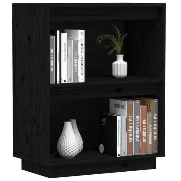Mobile Consolle Nero 60x34x75 Cm In Legno Massello Di Pino - Image 4