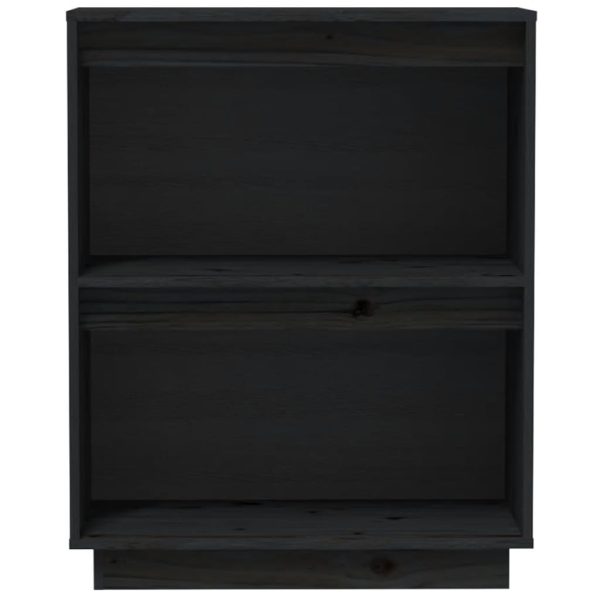Mobile Consolle Nero 60x34x75 Cm In Legno Massello Di Pino - Image 5