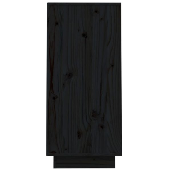 Mobile Consolle Nero 60x34x75 Cm In Legno Massello Di Pino - Image 6