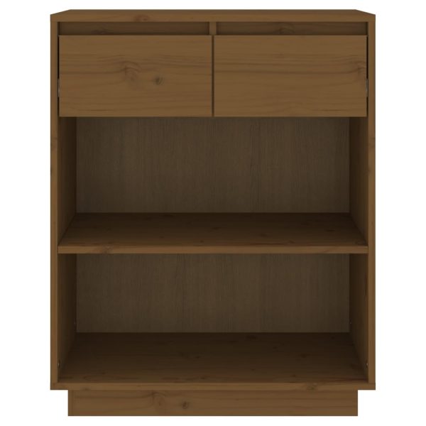 Mobile Consolle Ambrato 60x34x75 Cm In Legno Massello Di Pino - Image 5