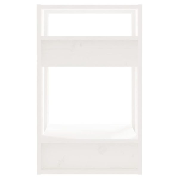 Libreria/divisorio Bianco 41x35x57 Cm In Legno Massello Di Pino - Image 4