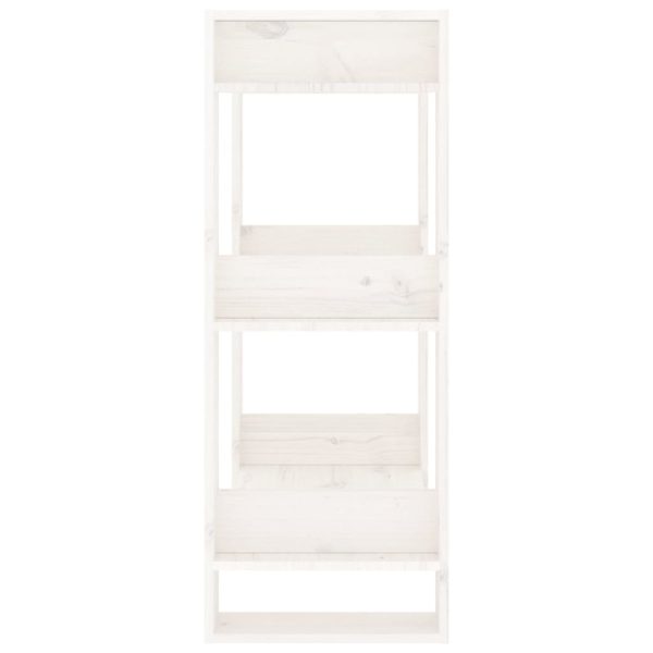 Libreria/divisorio Bianco 60x35x91 Cm In Legno Massello Di Pino - Image 4
