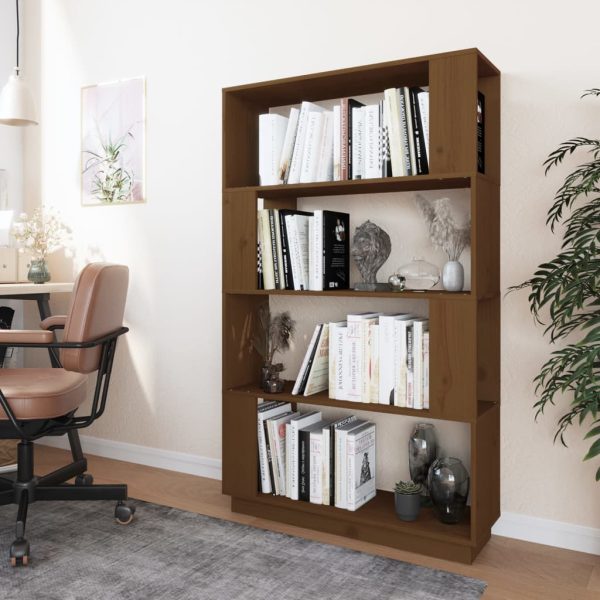 Libreria/divisorio Ambrato 80x25x132 Cm Legno Massello Di Pino - Image 3