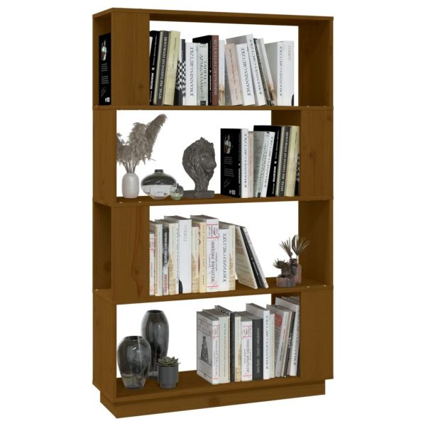 Libreria/divisorio Ambrato 80x25x132 Cm Legno Massello Di Pino - Image 4