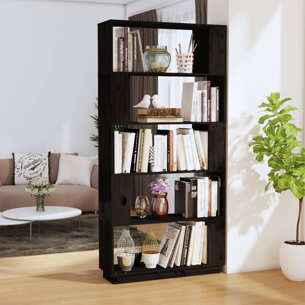 Libreria/divisorio Bianco 80x25x163,5 Cm Legno Massello