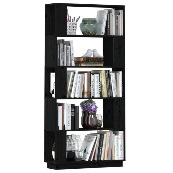 Libreria/divisorio Bianco 80x25x163,5 Cm Legno Massello - Image 5