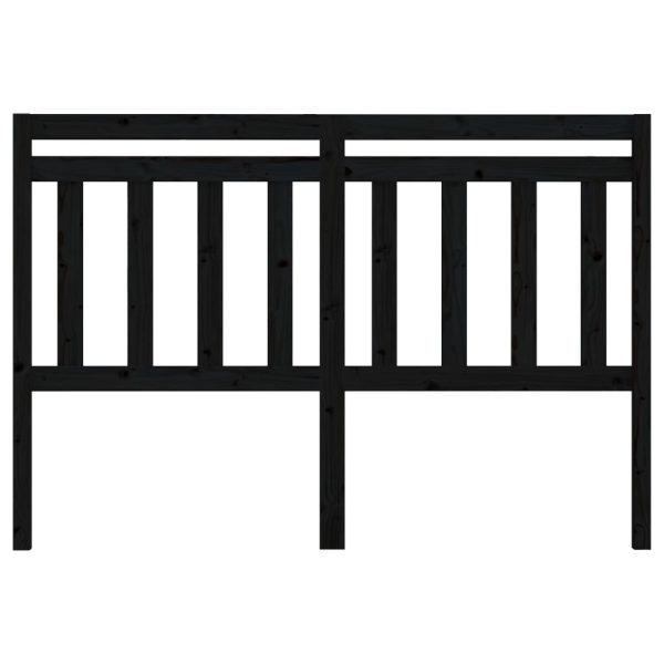 Testiera Per Letto Nera 166x4x100 Cm In Legno Massello Di Pino - Image 3
