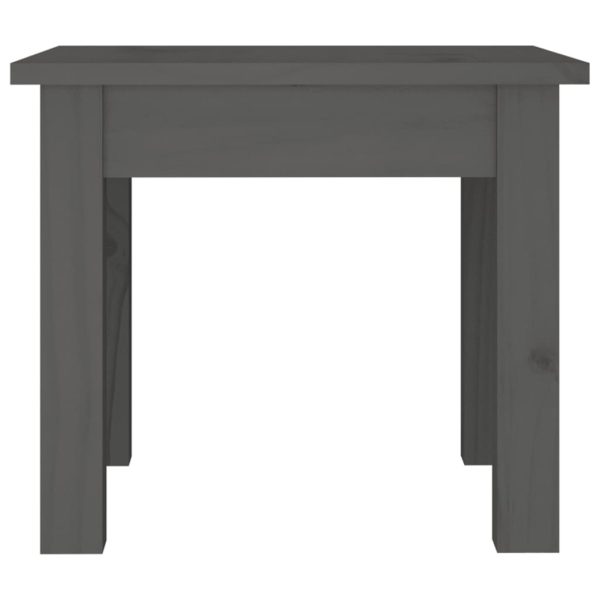 Tavolino Da Salotto Grigio 35x35x30 Cm Legno Massello Di Pino - Image 5