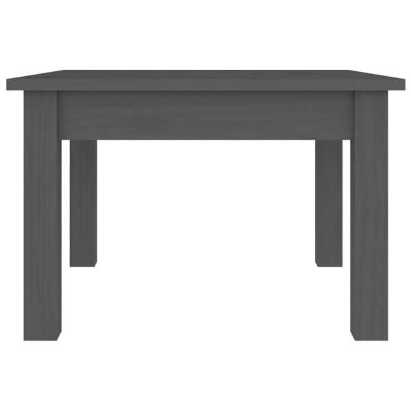 Tavolino Da Salotto Grigio 45x45x30 Cm Legno Massello Di Pino - Image 4