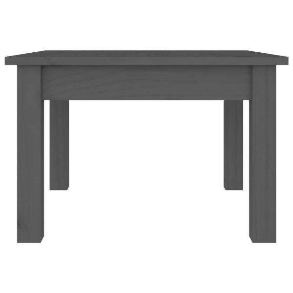 Tavolino Da Salotto Grigio 45x45x30 Cm Legno Massello Di Pino - Image 5