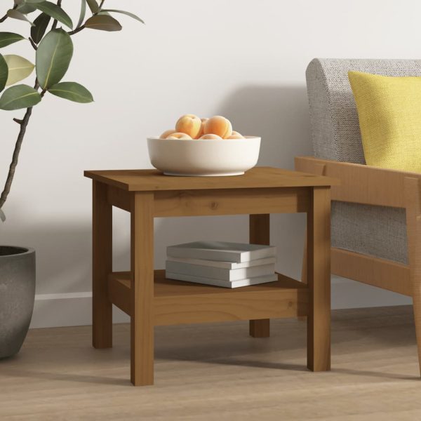Tavolino Da Salotto Ambra 45x45x40 Cm Legno Massello Di Pino - Image 4