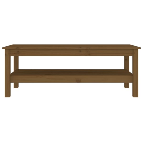 Tavolino Da Salotto Ambra 110x50x40 Cm Legno Massello Di Pino - Image 3