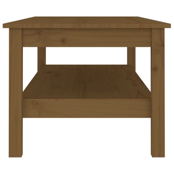 Tavolino Da Salotto Ambra 110x50x40 Cm Legno Massello Di Pino - Image 4