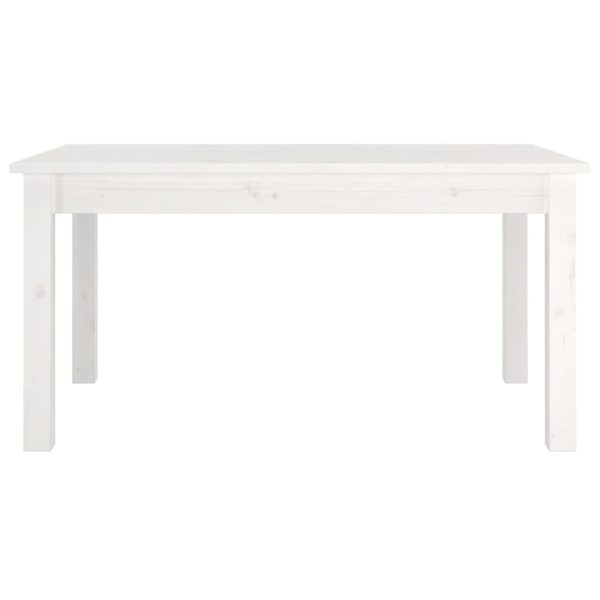 Tavolino Da Salotto Bianco 80x50x40 Cm Legno Massello Di Pino - Image 3