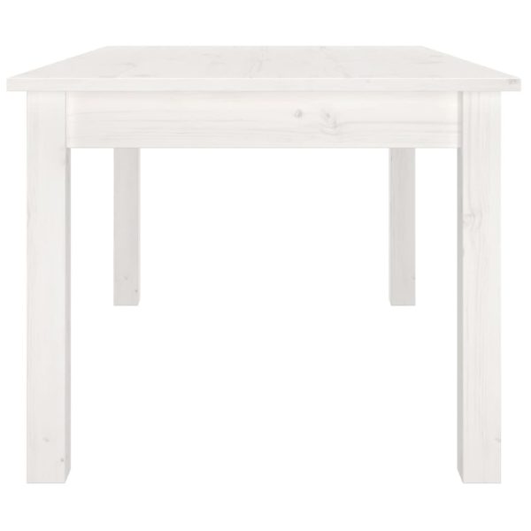 Tavolino Da Salotto Bianco 80x50x40 Cm Legno Massello Di Pino - Image 4