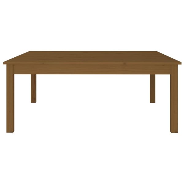 Tavolino Da Salotto Marrone Cera 100x100x40 Cm Legno Di Pino - Image 3
