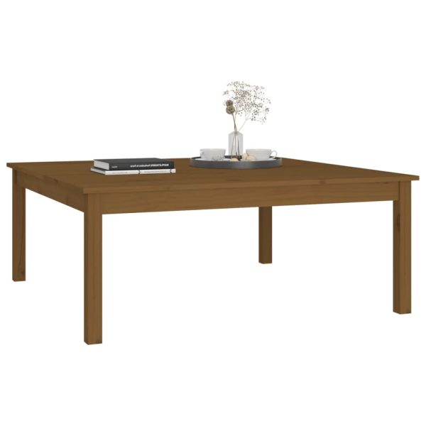 Tavolino Da Salotto Marrone Cera 100x100x40 Cm Legno Di Pino - Image 5