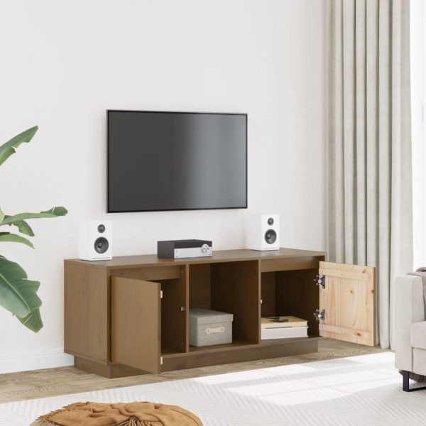 Mobile Porta Tv Ambra 110,5x35x44 Cm In Legno Massello Di Pino - Image 3
