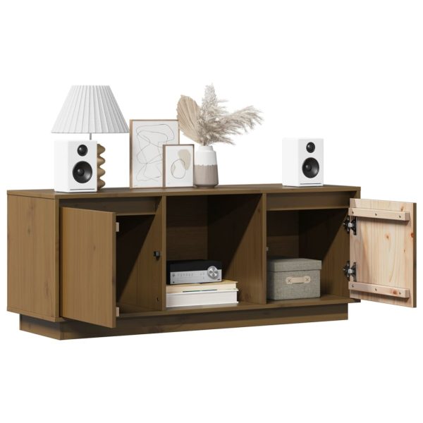 Mobile Porta Tv Ambra 110,5x35x44 Cm In Legno Massello Di Pino - Image 4
