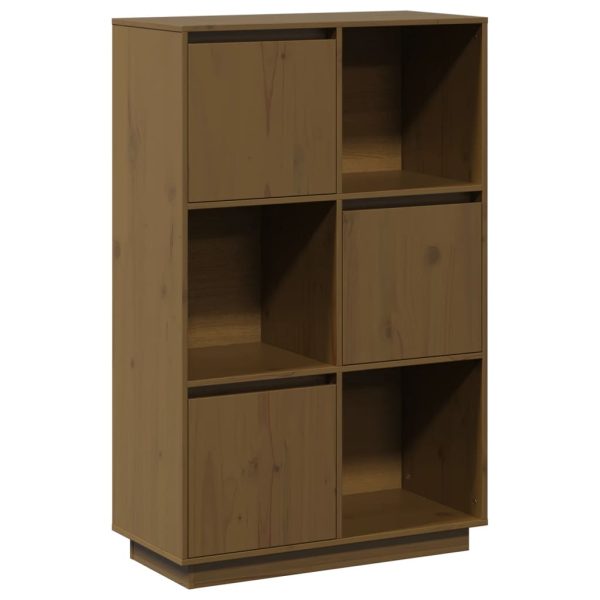 Credenza Marrone Ambrato 74x35x117 Cm In Legno Massello Di Pino - Image 2