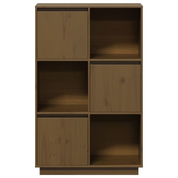 Credenza Marrone Ambrato 74x35x117 Cm In Legno Massello Di Pino - Image 6