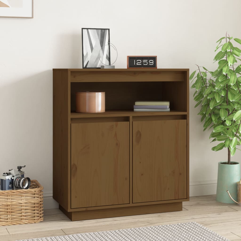 Credenza Ambra 70x34x80 Cm In Legno Massello Di Pino