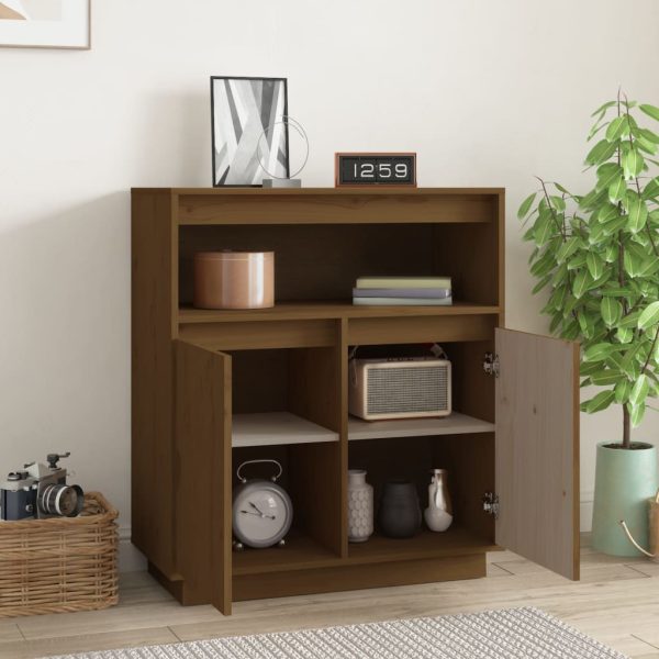 Credenza Ambra 70x34x80 Cm In Legno Massello Di Pino - Image 3