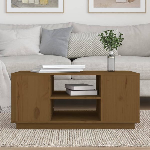 Tavolino Da Salotto Ambra 90x49x40,5 Cm Legno Massello Di Pino - Image 3