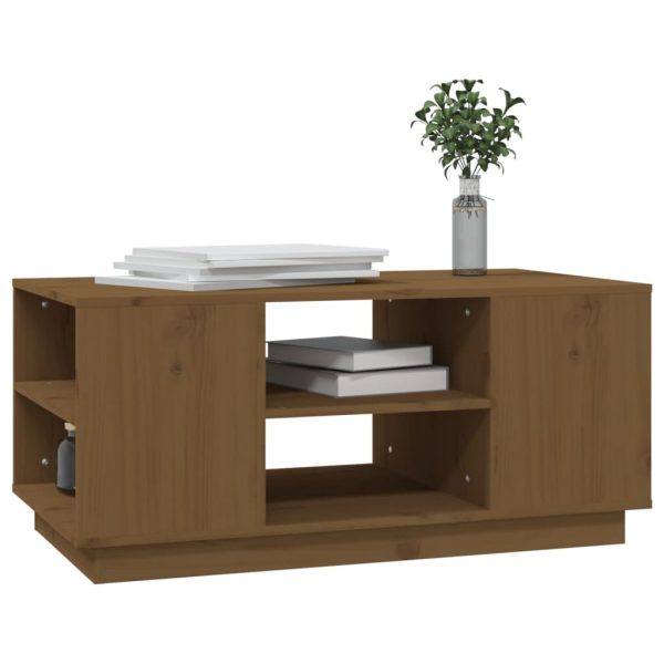 Tavolino Da Salotto Ambra 90x49x40,5 Cm Legno Massello Di Pino - Image 4